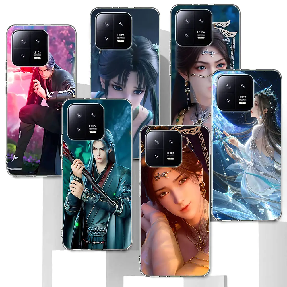 Anime Jade Dynasty Case for Xiaomi Mi 11T 13 6X A2 12 12X 8 12T 10T A3 CC9E 11 11i 5X A1 9 Lite CC9 Transparent TPU Phone Cover