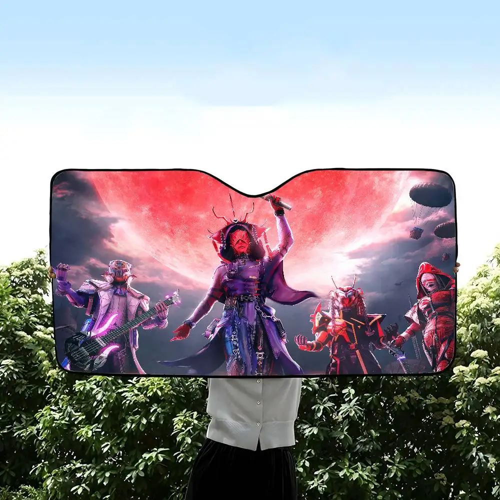 P-PUBG لعبة نافذة السيارة الشمس الظل الزجاج الأمامي المضادة للأشعة فوق البنفسجية حماية الجبهة الخلفية الزجاج الأمامي كتلة غطاء قناع الملحقات