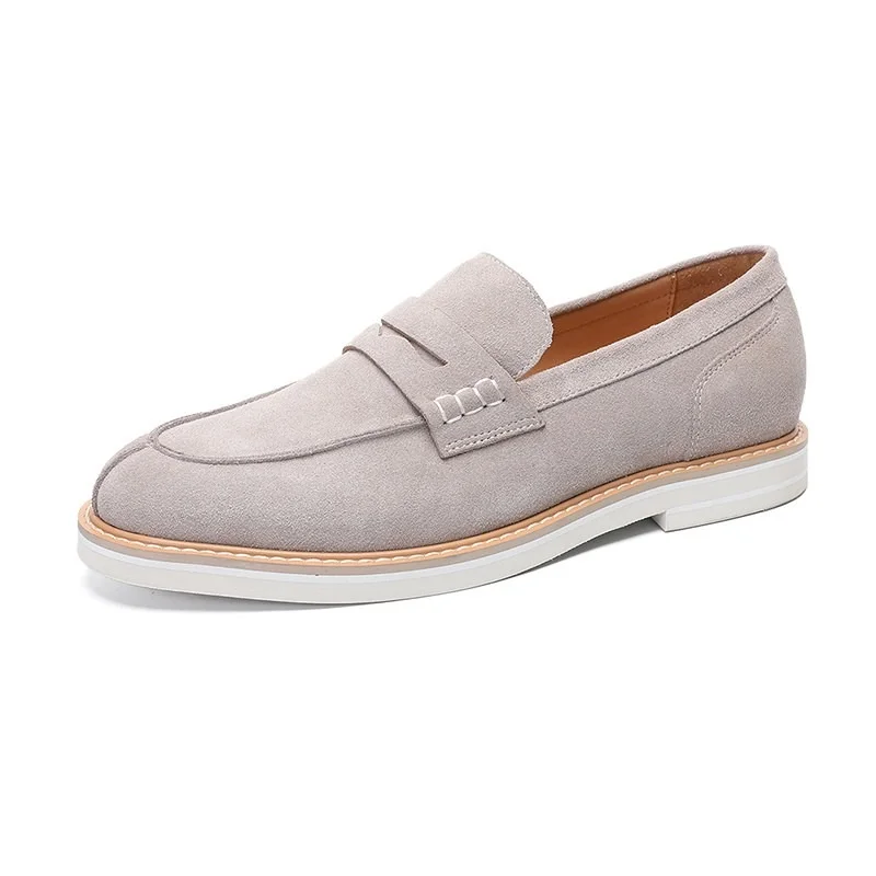 

Handmade Loafers Comfortable Thick Soled Commuting Luxury Shoes Men's Genuine Leather Dress Work High Quality Shoes Male