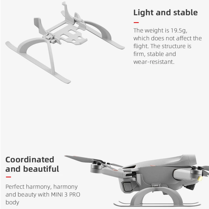 

Folding heightening landing gear for DJI MINI 3 PRO Drone Accessories