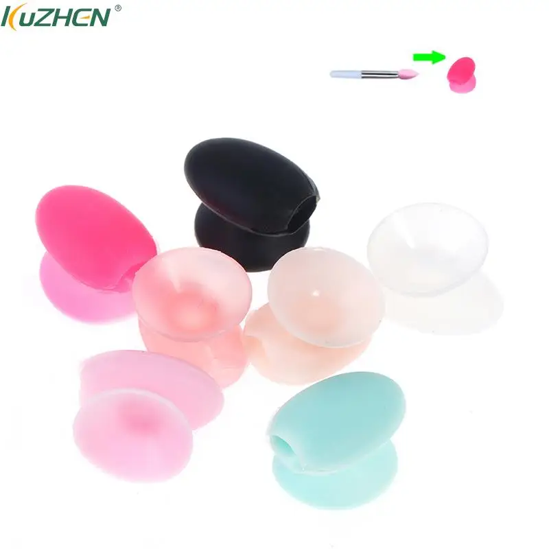 5Pcs Soft Silicone Lip Balms Lip Mask Brush with Sucker Dust Cover Lipstick Cosmetic Makeup Brushes Lipstick Brush Storage Box