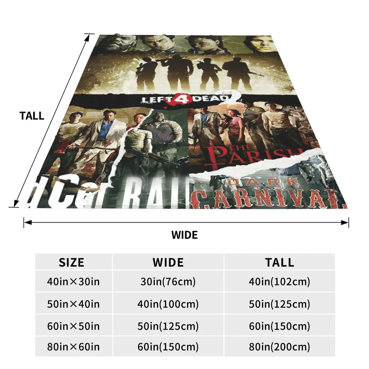 Left 4 Dead 2 Valve Zombie Shooter Video Game Blanket Fleece Sofa Throw Blanket for Couch Bedding Travel Throws Bedspread Quilt
