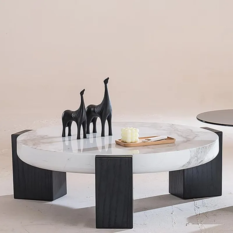 

Marble Design Coffee Table Living Room Furniture Round Luxury Industrial Coffee Table Metal Frame Legs Stolik Kawowy Home