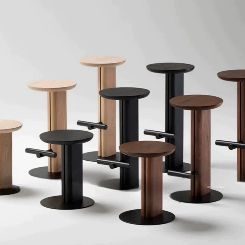 

Wood Style Minimalistic Bar Chairs Modern Lounge Black Designer Bar Chairs Minimalistic Nordic Taburete Cocina Home Furniture