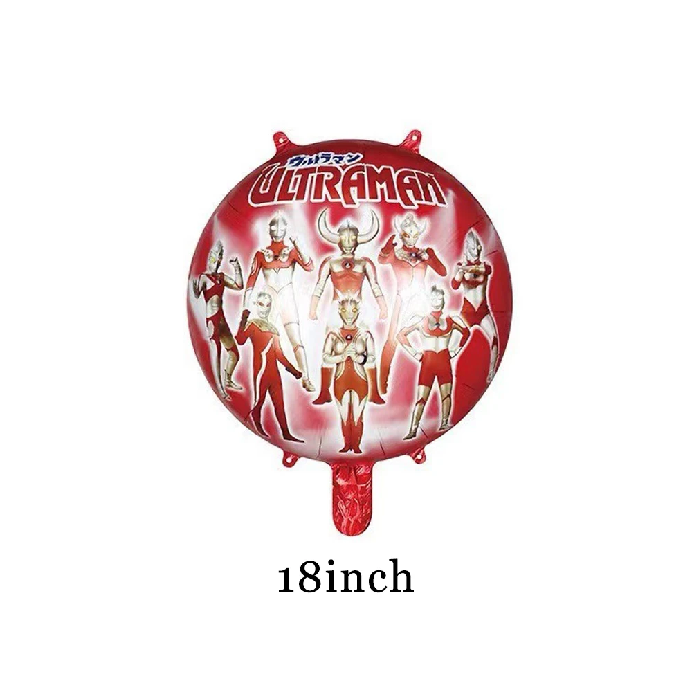 Ultramaned Anime Special Shaped Balloon Set 1-9th Year Number Foil Ballon Party Supplies 18in Round Air Globos Festivel Home Toy