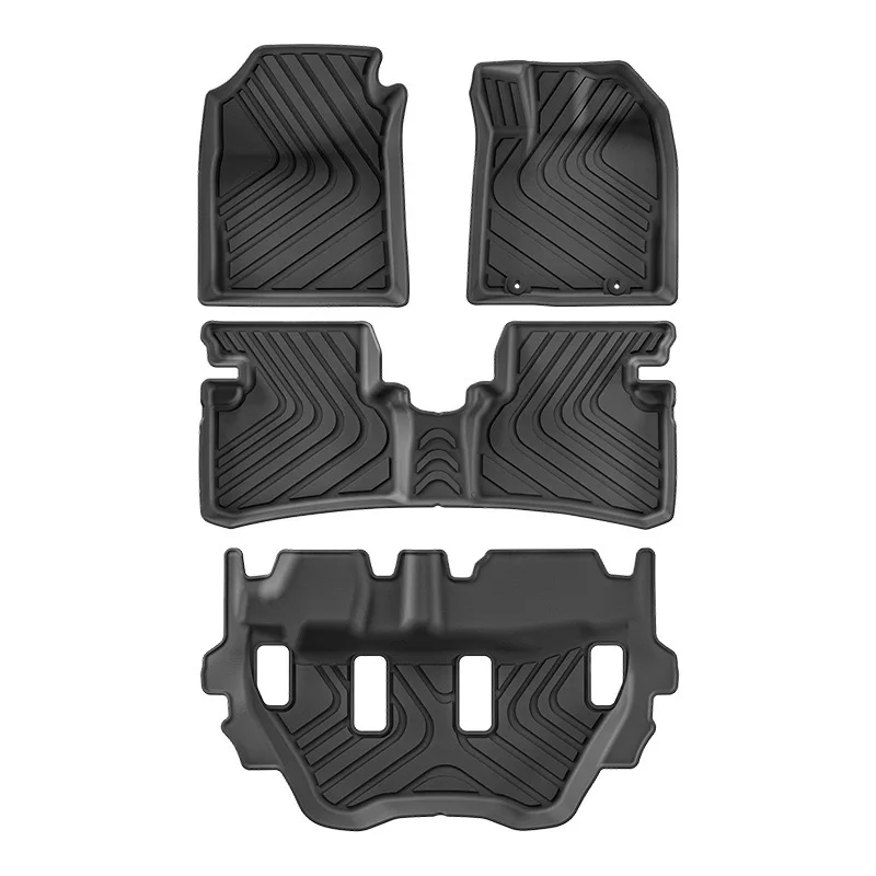 Car trunk mat TPE car floor mat suitable for Honda BR-V 2022-2024 all-weather trunk mat cargo lining seat back anti-dirty mat