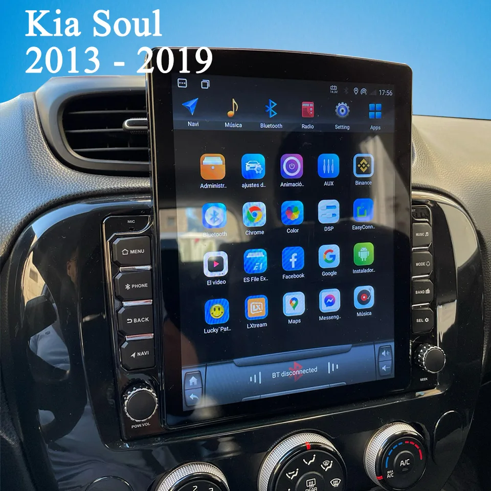 Android 14 8G Ram Car Radio For Kia Soul 2013 2014 2016 2018 2019 Auto Video Audio A/V GPS Navi Head Unit 4G Lte Carplay Auto BT
