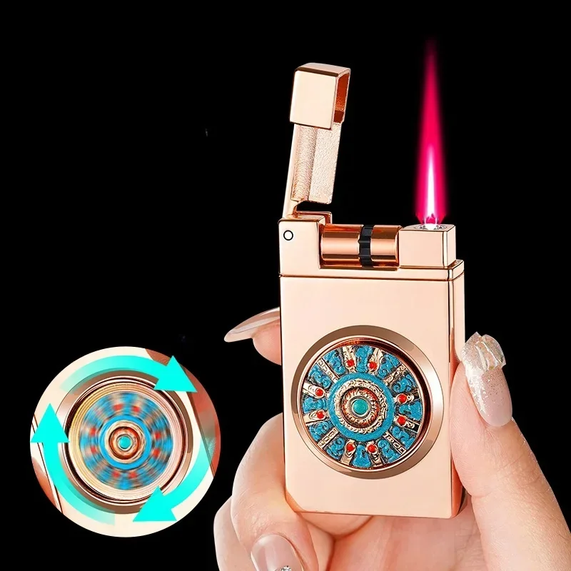 Metal Rolling Tray Electronic Induction Ignition Windproof Jet Red Flame Butane Gas Lighter Battery Electric Lighters Somking