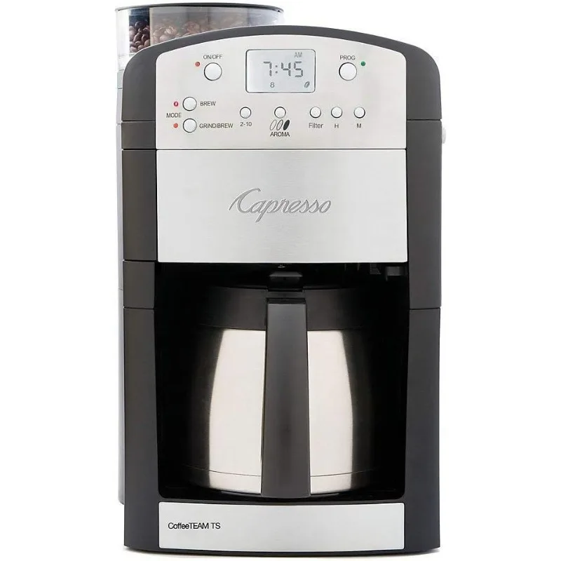 

10-Cup Digital Coffee Maker with Conical Burr Grinder and Thermos Carafe