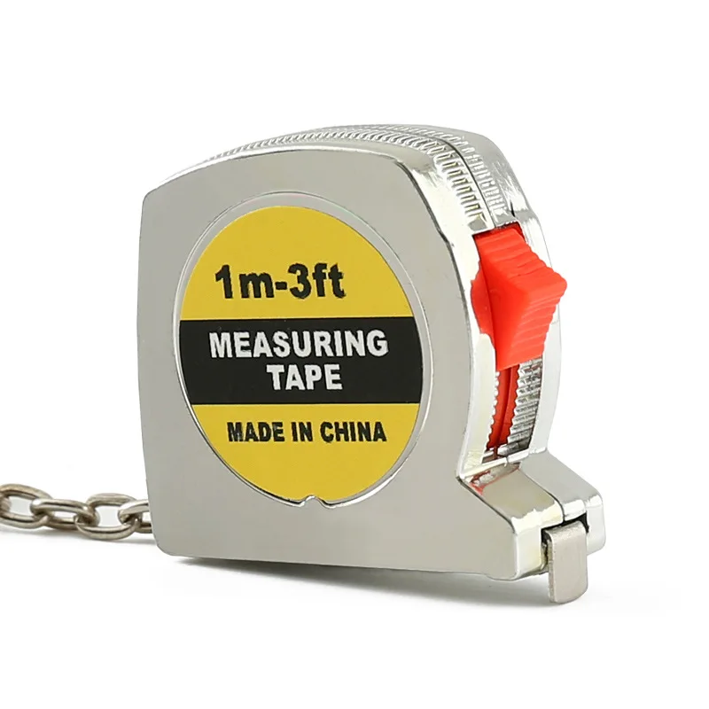 5 packs of hanging tape measures, gifts, electroplating tape measures 1m mini steel tape measures