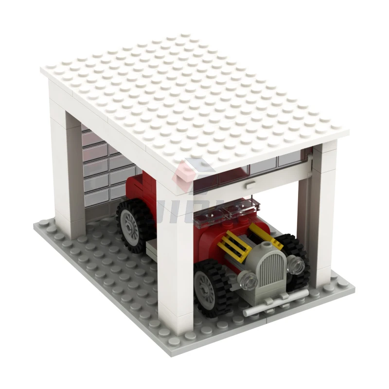 MOC Rolling Gate Garage City Car Building Blocks Classic Doors Windows Baseplate Accessories Assembly Bricks Toys 4217 4218 4219