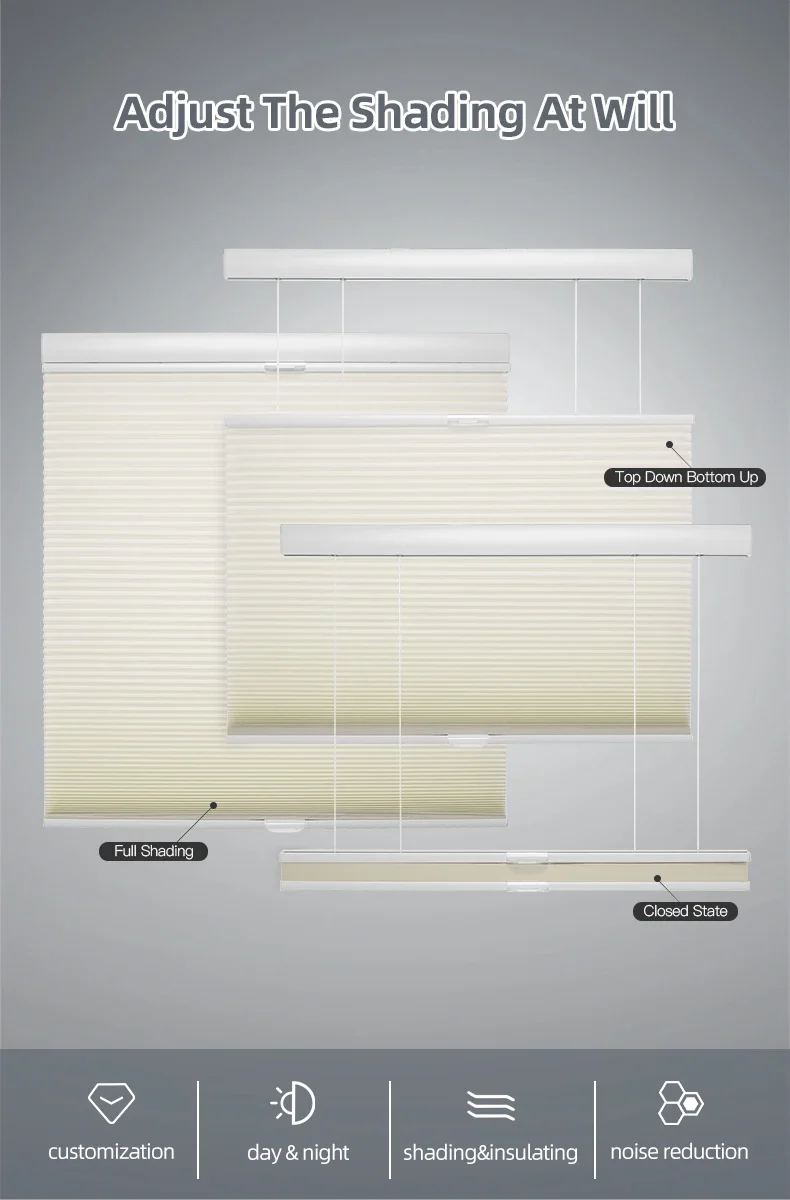 # for Cheap Factory Price Easy-care Multiple Shading Effects with 1 Blind Smart Blinds Shades Shutters Roller Cellular Shades