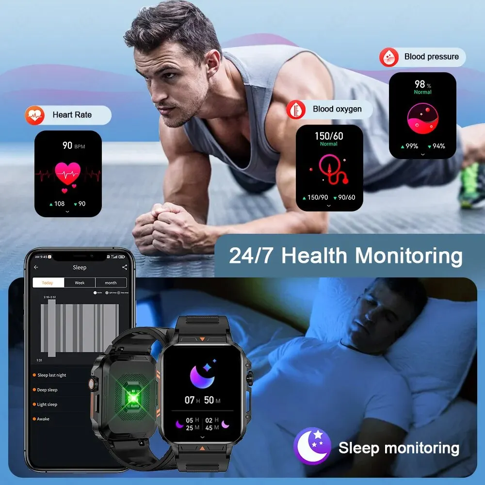 1.95 Inch Screen Health Monitoring Watches 4