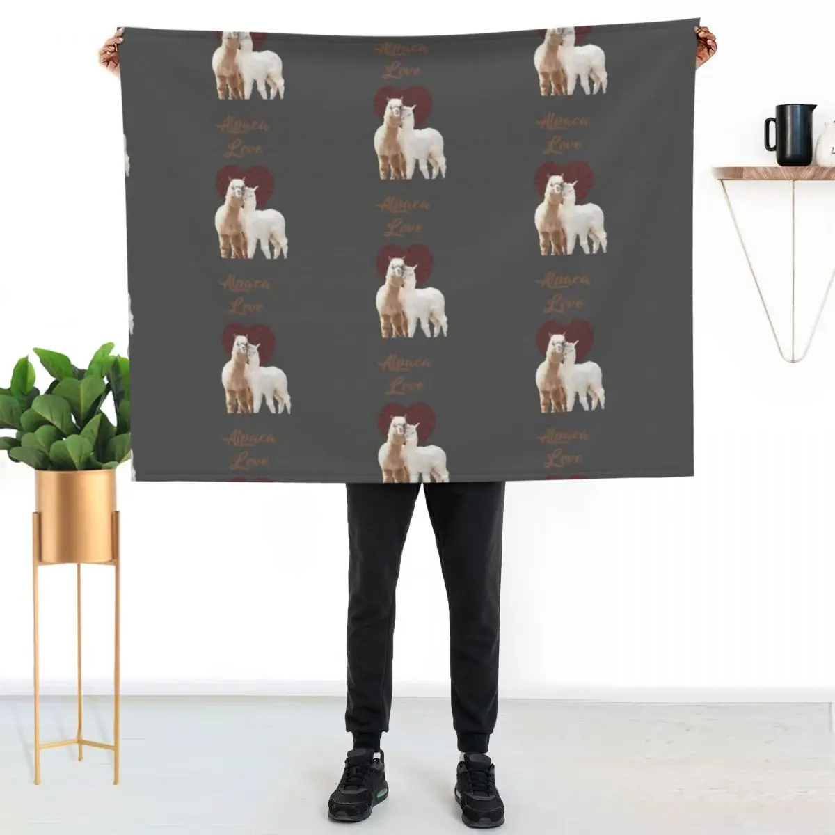 Alpaca love Throw Blanket Luxury warm for winter Thins Sleeping Bag Single Thin Blankets