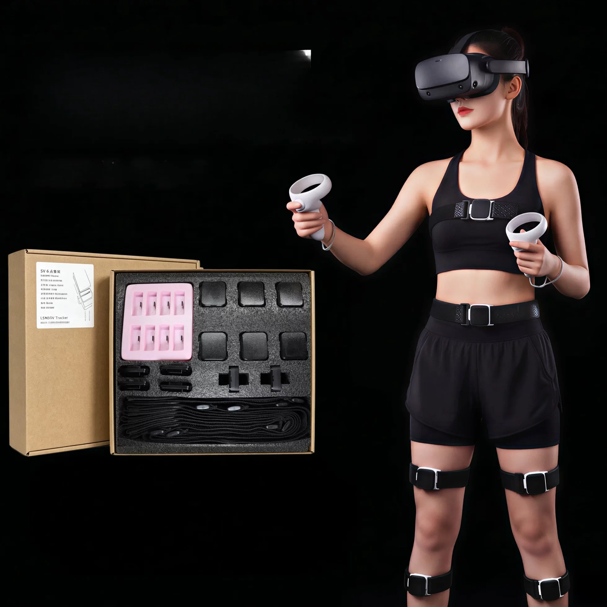 LSM6DSV DIY-SlimeVR Full Body Tracker, 800mAh Battery Wireless VR Motion Capture Tracker Without Base Station