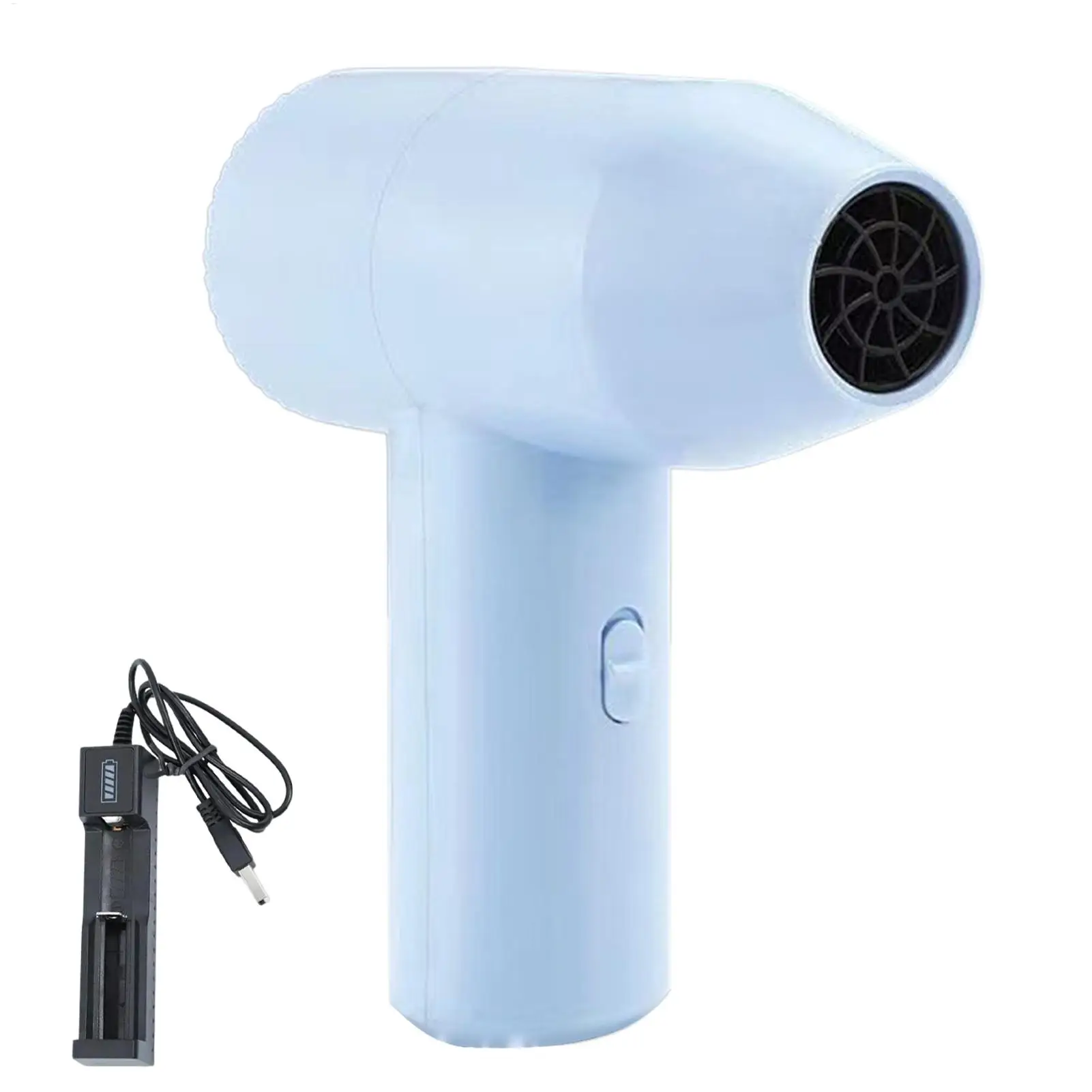 Cordless Lightweight Fast Drying Low Noise Hair Dryer, Hot/Cold Air Rechargeable Travel Blow Dryer for Camping Artists Students