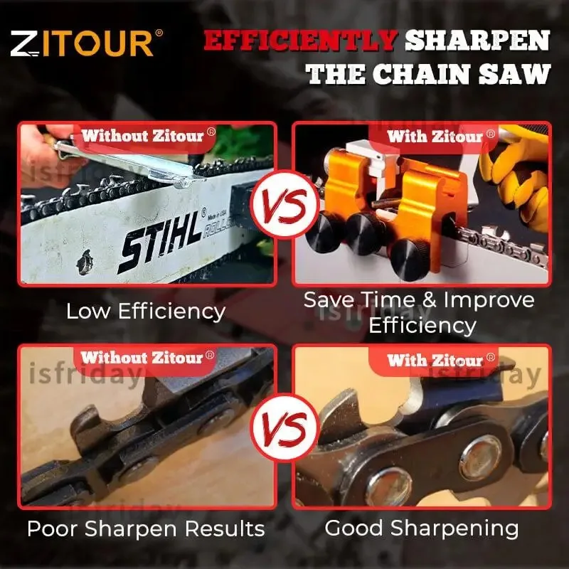 Hand Chainsaw Sharpener With 3 Grinding Heads Gasoline Chainsaw Fix Chain Sharpening Machine Repair Tool For Electric Saws Chain