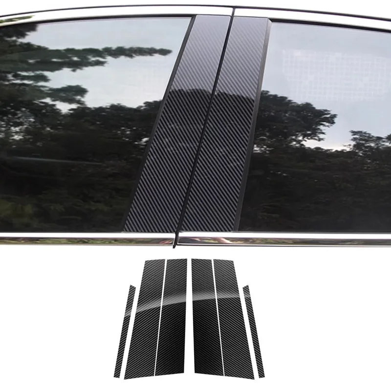 Car B C Pillar Middle Central Column Carbon Fiber Window Trim For Cadillac LYRIQ Auto Accessories