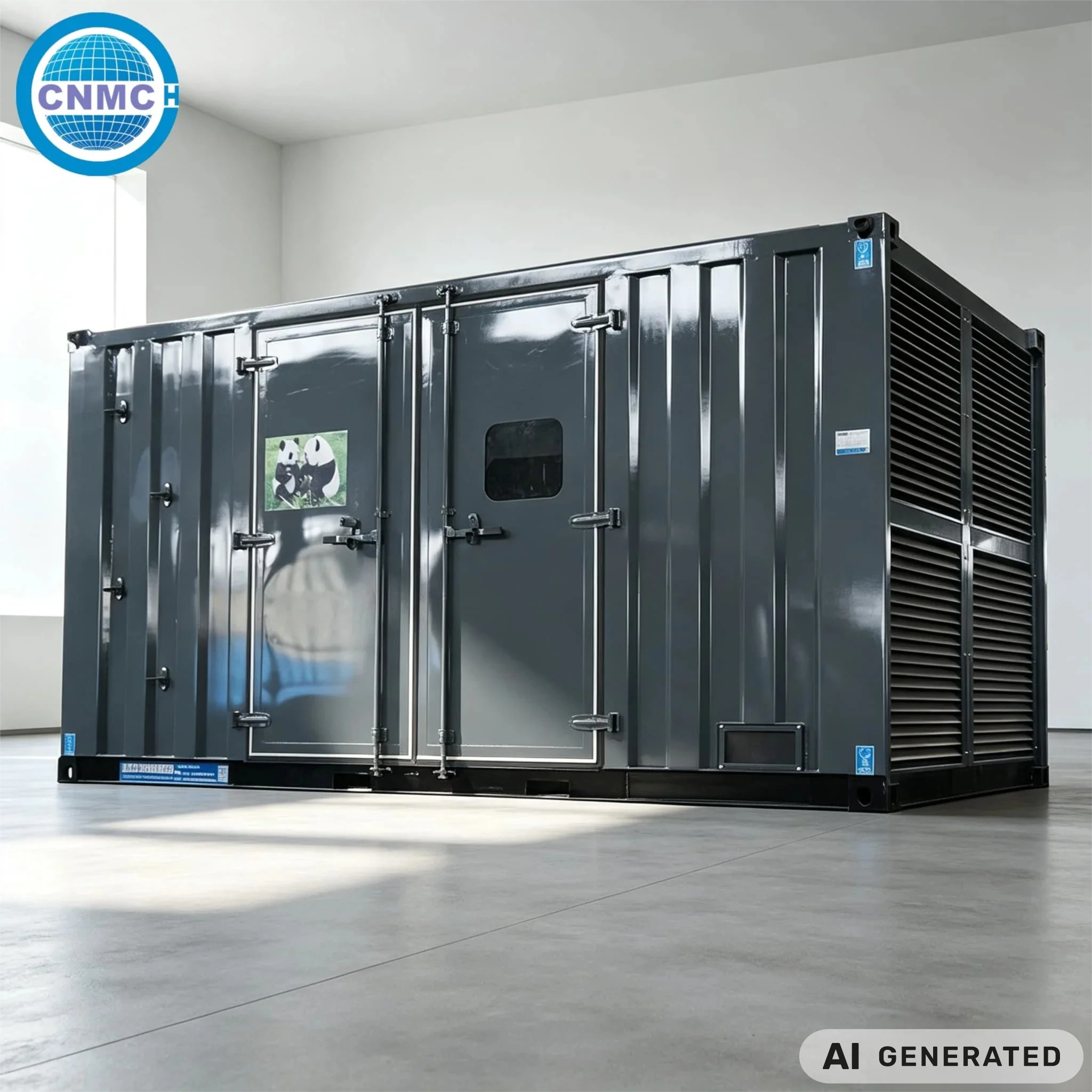 300KW 500KW 1000KW Container Type Diesel Generator 13.8kV 60HZ Baudouin Electric Data Center UL 2200 EPA CE Certified