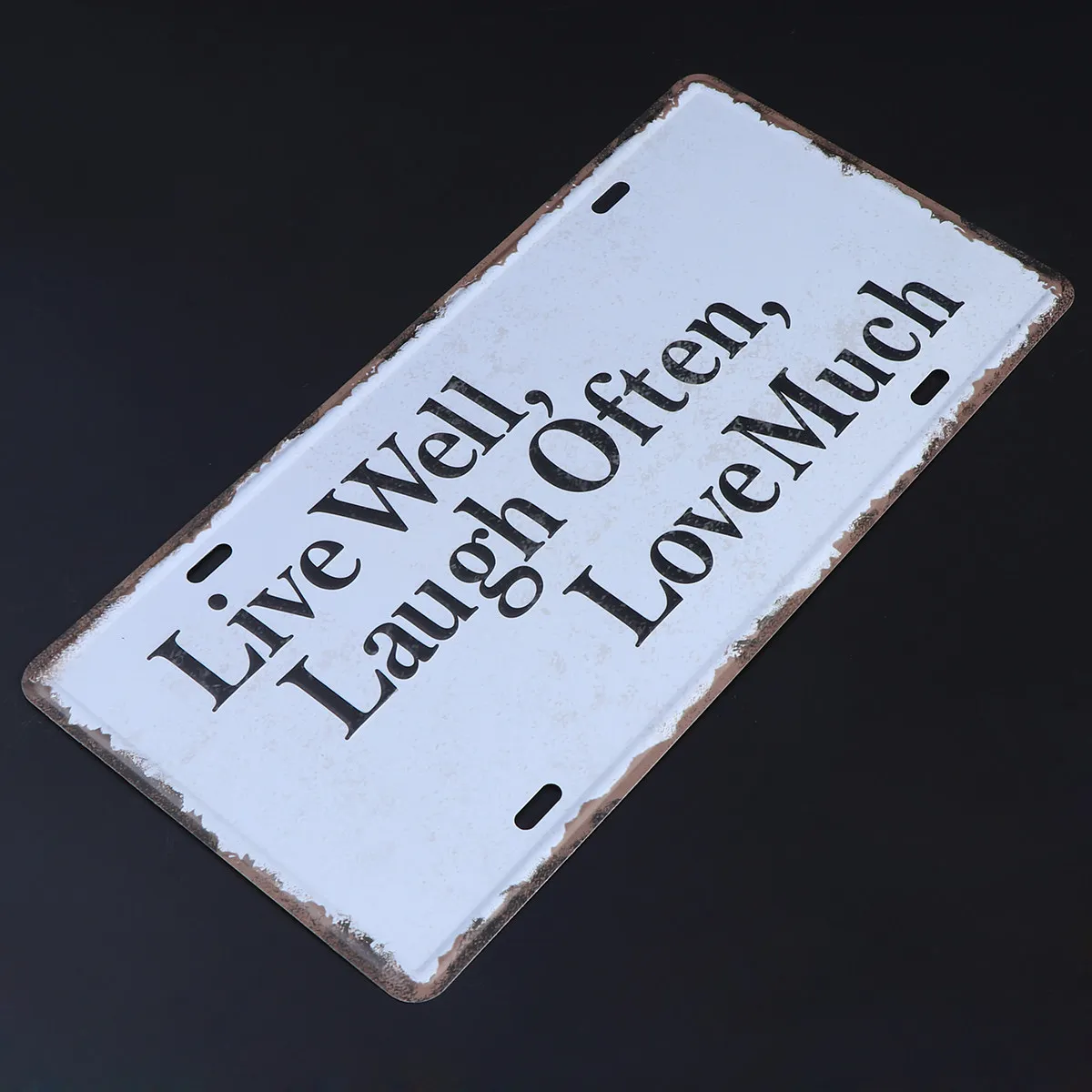 Premium Iron Painting Tin Sign Vintage Decorative Wall Art Rustic Style Elegance Tranquility for Living Room Cafe