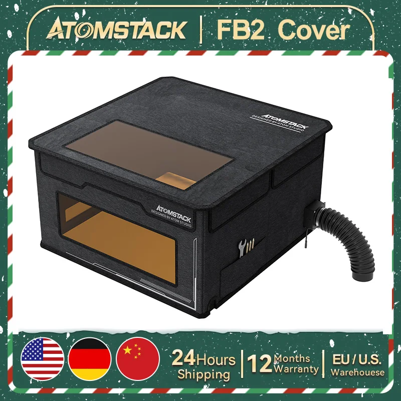 atomstack capa dobravel a prova de poeira gabinete fb2 gravador a laser universal caixa protetora a prova de fogo tubo de fumaca 2m x30 x20 d1 01