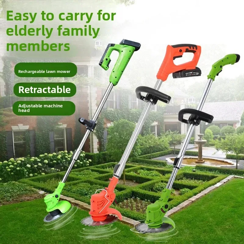 Compact Domestic Turf Care Kit, Rechargeable Li-ion Trimming Device for Weed Removal, Lawn Cutting and Hedge Pruning