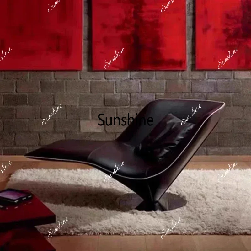 Minimalist special-shaped fiberglass single geometric armrest leisure chair  lobby model room lazy reclinerTJ