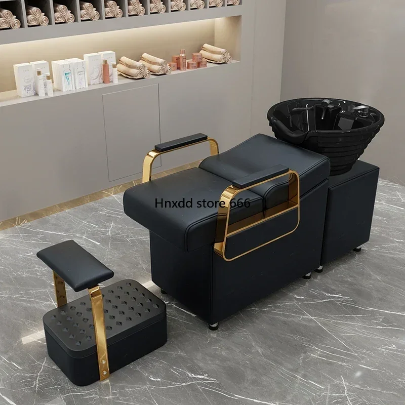 Luxury Stylist Shampoo Chair Hair Salon Shower Treatment Head Spa Shampoo Thai Spa Bed Shampouineuse Salon Equipment MQ50XF