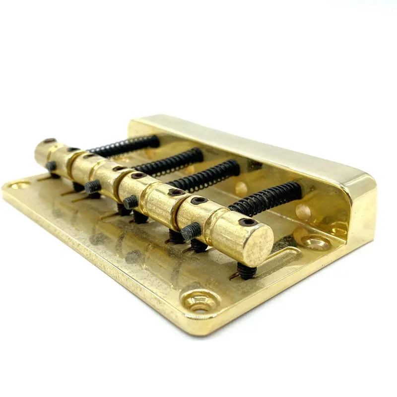 4 String Electric Bass Bridges Golden Color Made by Korea Factory Fixed Bridge For PB Or Jazz Bass  Bridge With Rust