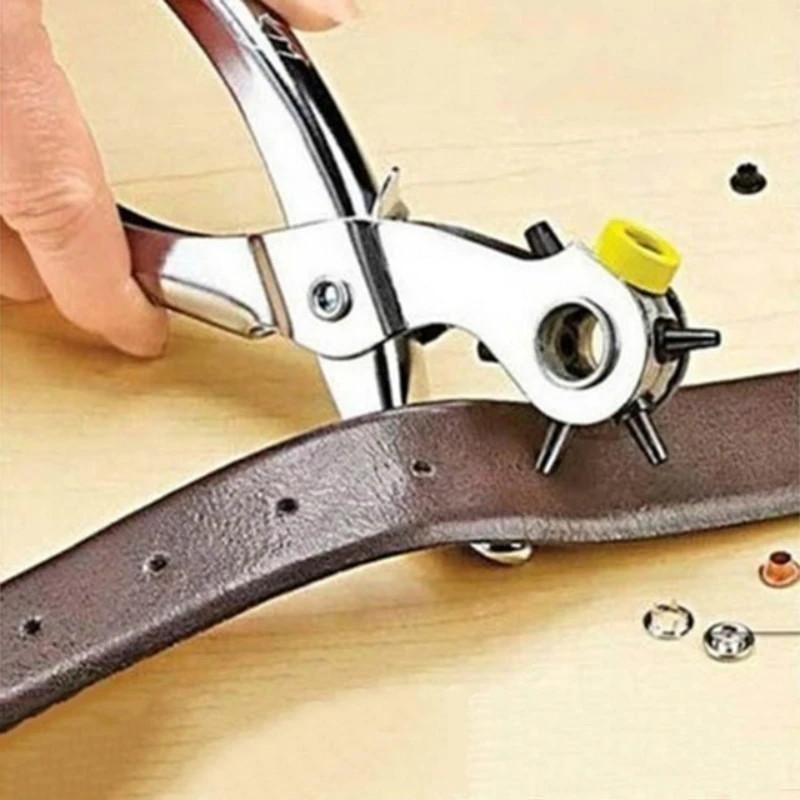 

Revolve Sewing Machine Leather Belt Hole Punch Watchband Strap Household leathercraft Plier Eyelet Puncher Bag Setter Tool