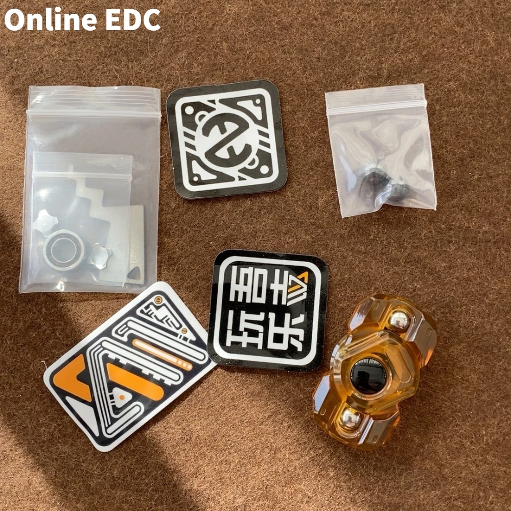 EDC Toys WANWU-EDC PEI フィジェットスピナー クリックフィジェットトイ オフィスデスク ストレス解消トイ ツーブレードフィジェットスピナー