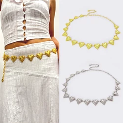 Gold Chain Belt Female Waist Y2K Harajuku Heart Accessory Designer Belts For Women High Quality Luxury Punk Dress Waistband