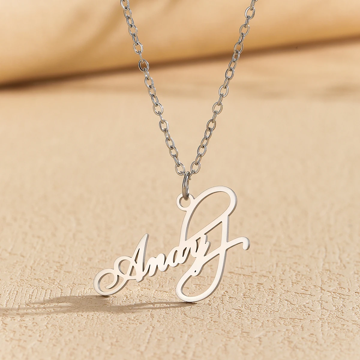 

Custom Name Necklace Women's Stainless Steel Fashion Letter Jewelry Personalized Bridesmaid Gifts Silver Chain Pendant Choker