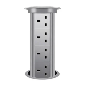 USB C타입 충전 포트가 있는 전동 팝업 소켓, 데스크탑용 자동 전원 플러그, EU FR UK US 범용 전원 콘센트