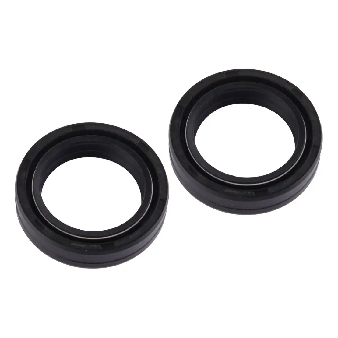 2Pcs Fork Oil Seal Kits Black Rubber Fit for Kawasaki KX100 KX80  KX85 Big Wheel KZ550F KZ550M ZN700