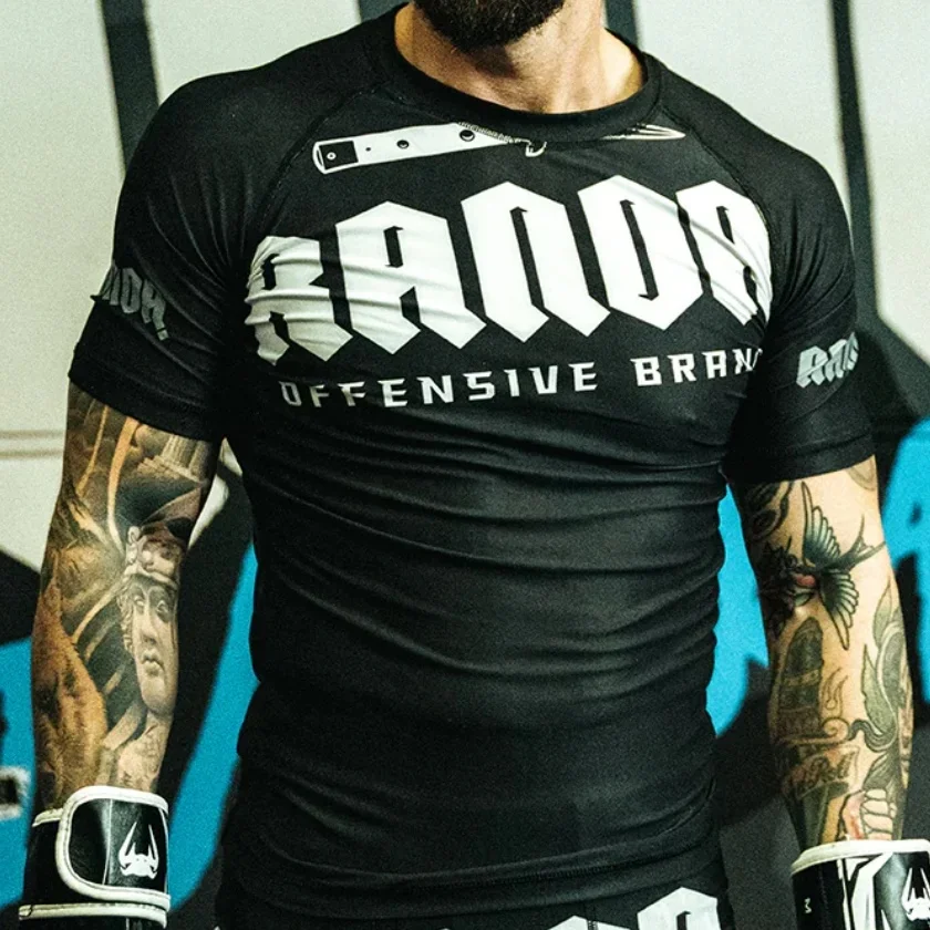 

2026 New Summer Outdoor Boxing Sportwear Camouflage Tight T-shirt Training Fightwear Casual 3D Print Short Sleeve T-shirts
