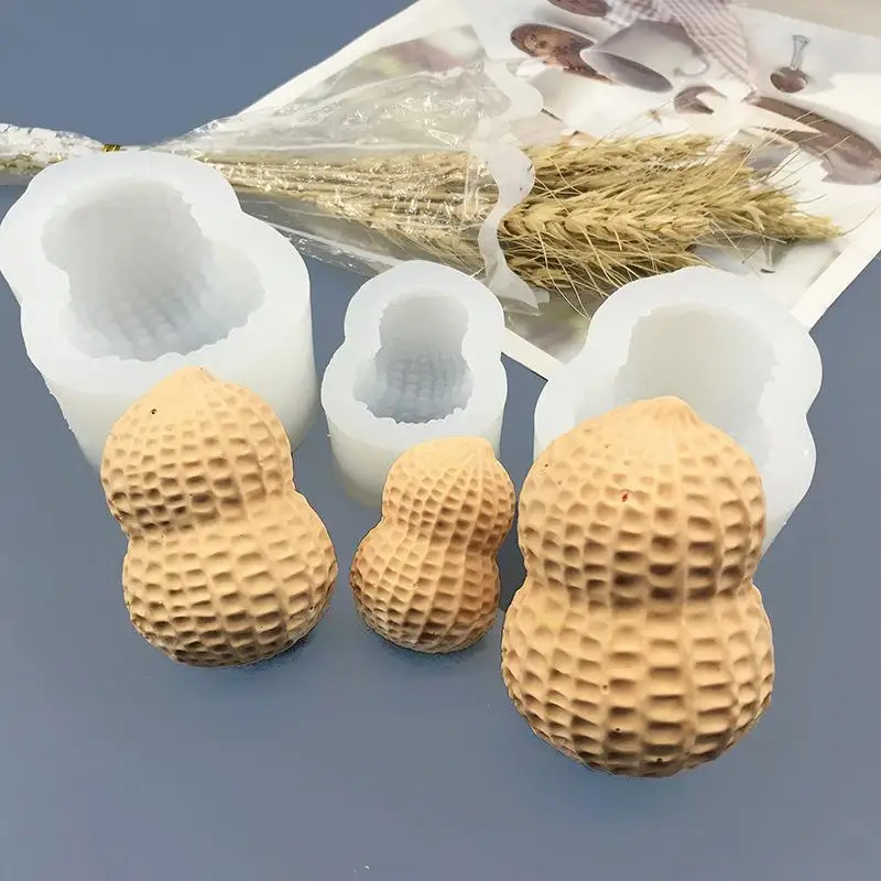 Silicone Mold for Peanut Pistachio Pecan Coffee Bean Mousse Cake Chocolate Dessert Baking Handmade Candle Nut Mold Tray