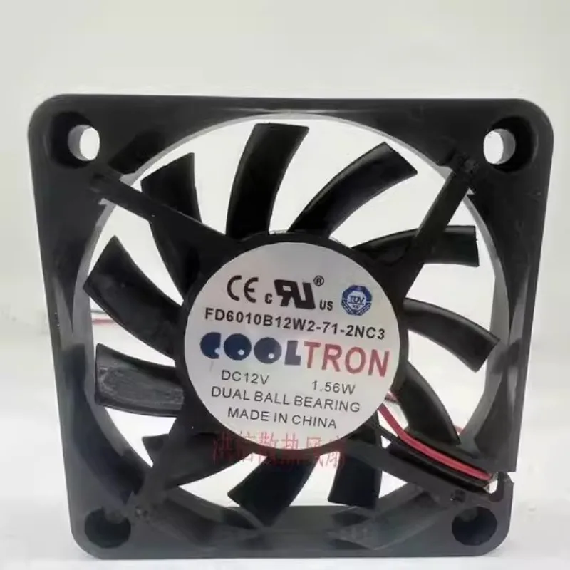 New CPU Cooler Fan for COOLTRON FD6010B12W2-71-2NC3 12V1.56W 6CM 60*60*10MM