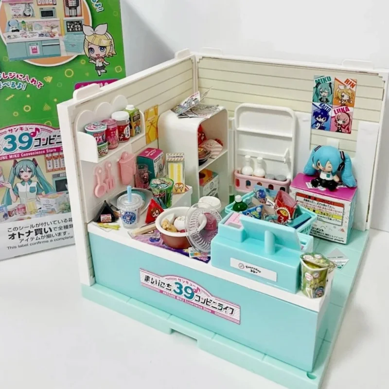 Genuine Re-Ment Hatsune Miku Convenience Store Miniature Anime Figure Secret Wonderland Collection Party On Desk Model Gift Toy view 3