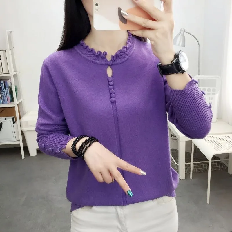 Half Turtleneck Fungus Hem Bottoming Shirt Sweater for Women Autumn Winter New Style Fashion Short Knitted Top Versatile