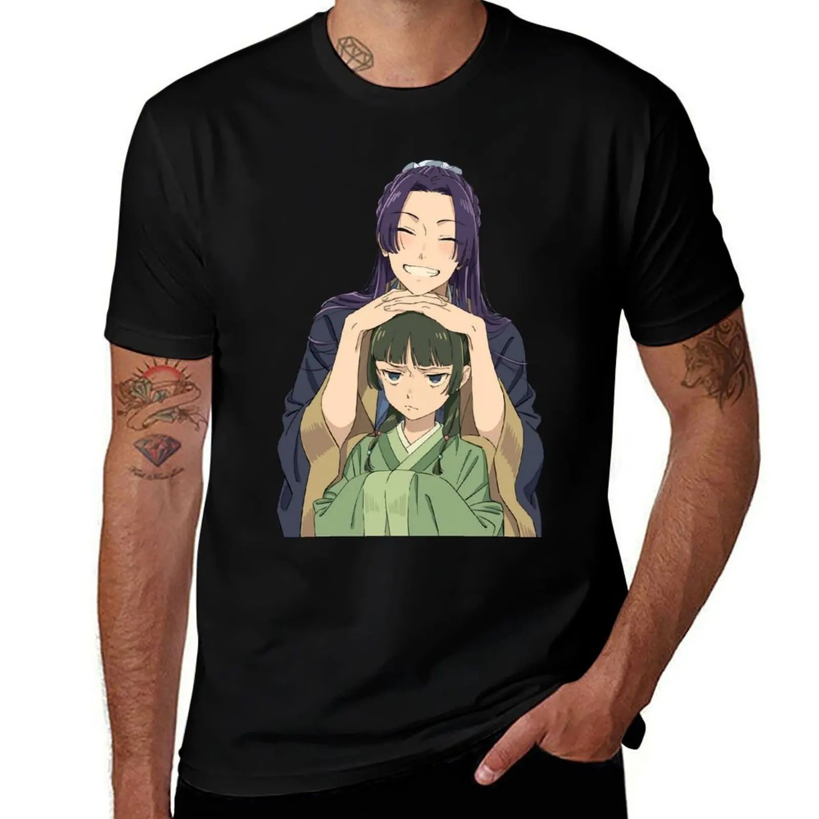 Kusuriya no Hitorigoto - Cute Maomao and Jinshi T-Shirt Soft Durable Cotton T-Shirt