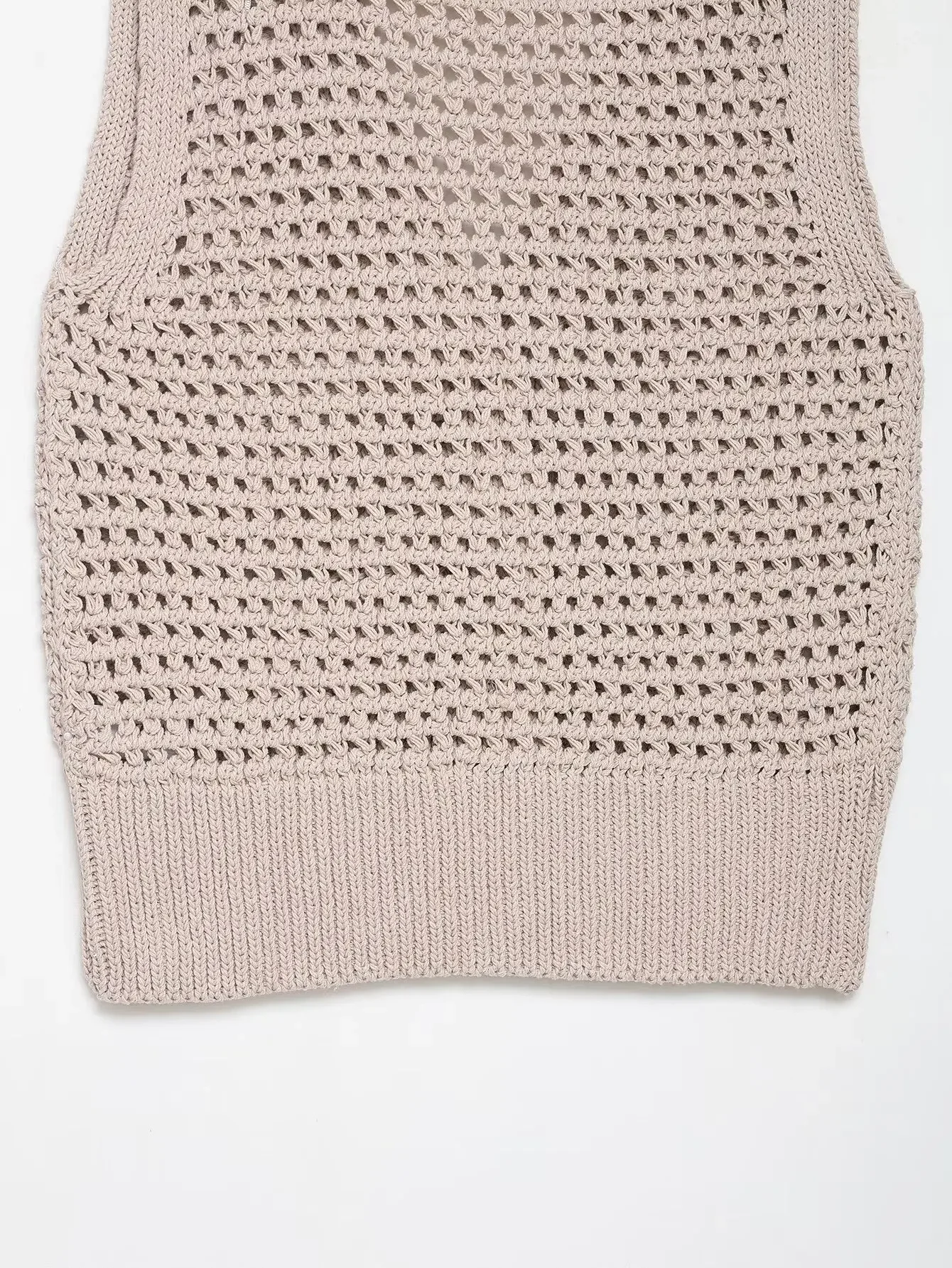 2025 nuove donne moda scollo a V senza maniche scava fuori maglia all'uncinetto maglione femminile chic cardigan gilet top