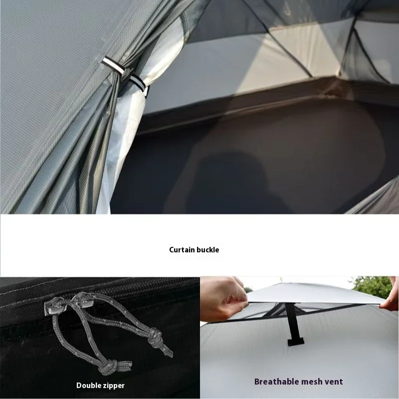 

Ultra-Light Single Aluminum Pole Tent for Outdoor Activities Rainproof Sunshade for Mountaineering Hiking Snow Camping Provides