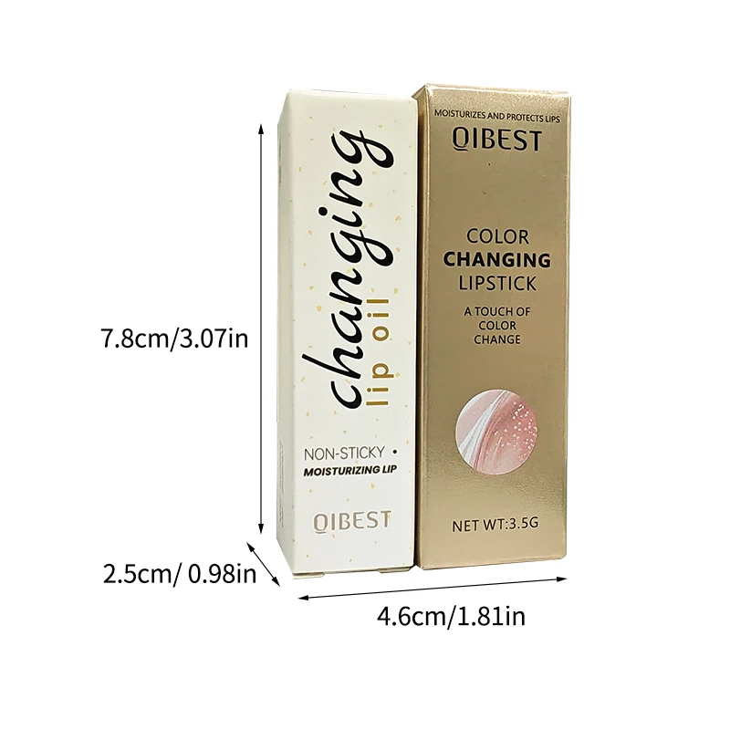 Lipstick+Lip Oil Set, hydraterend en niet vettig, lichtgewicht en glanzend, glad en gemakkelijk aan te brengen, natuurlijk make-up effect