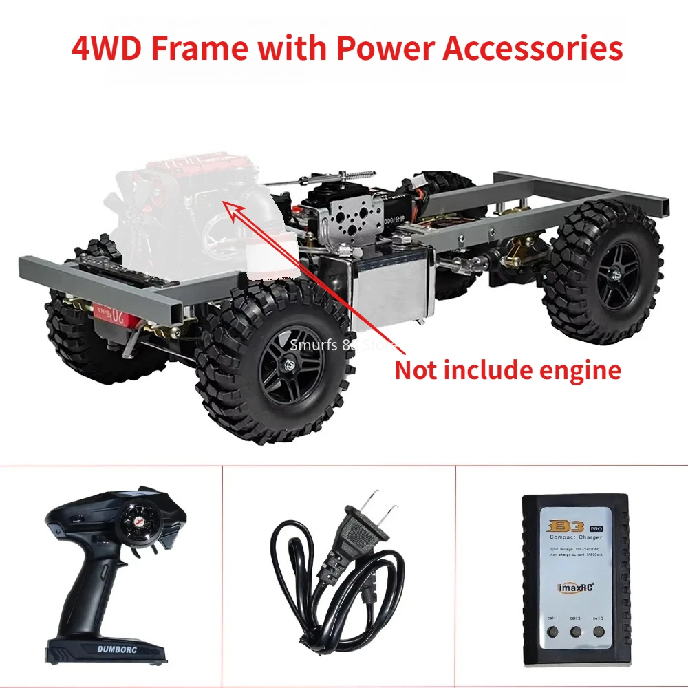 TOYAN 4WD RC Car Frame Kit Suitable for L200AC Two Cylinder Methanol Homemade Fuel Model Remote Control Car Chassis Gearbox Toys
