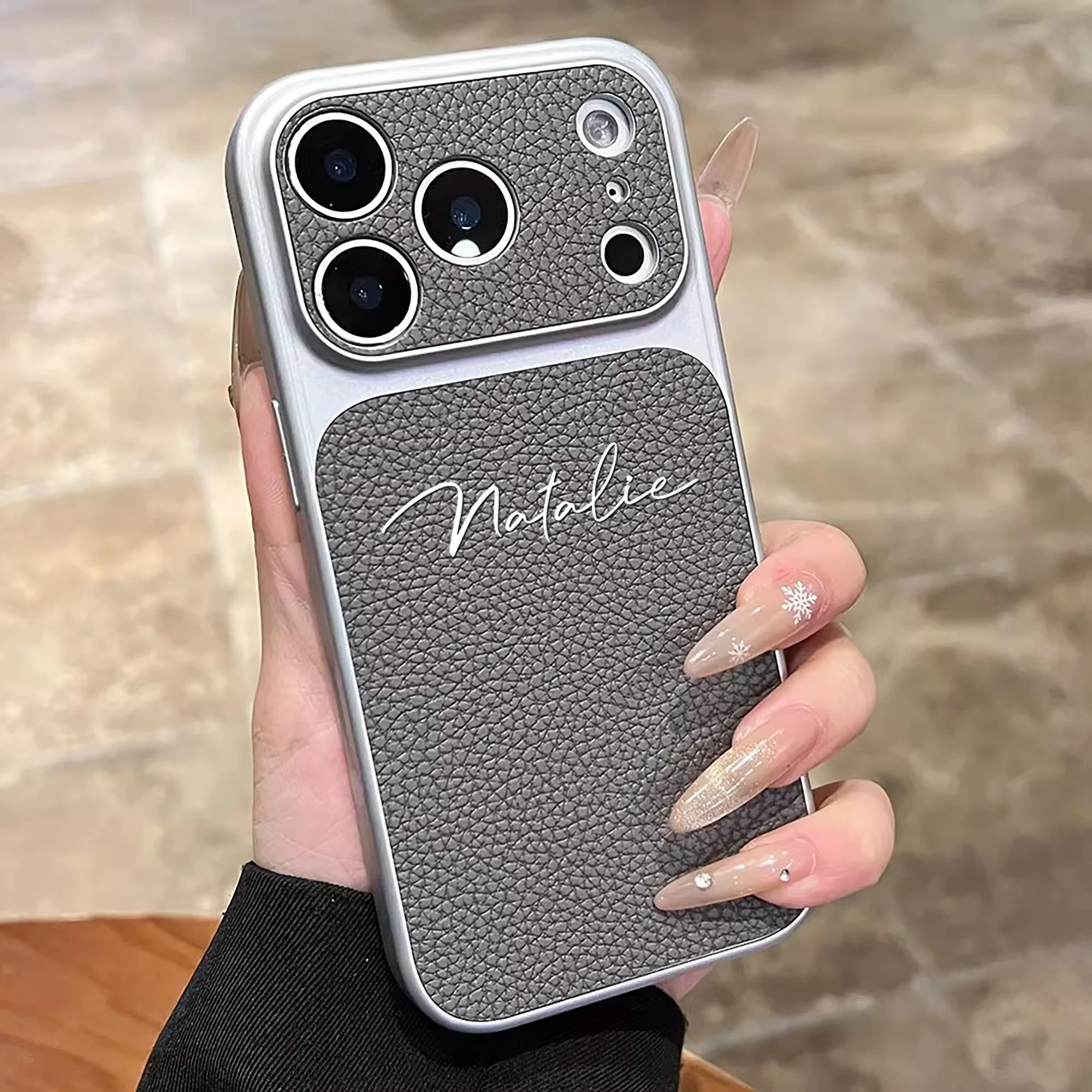 Custom Name Signature DIY Letters Personalized Instantly Upgrade to 17 Style Large Window Phone Case for iPhone 17 16 15 Pro Max