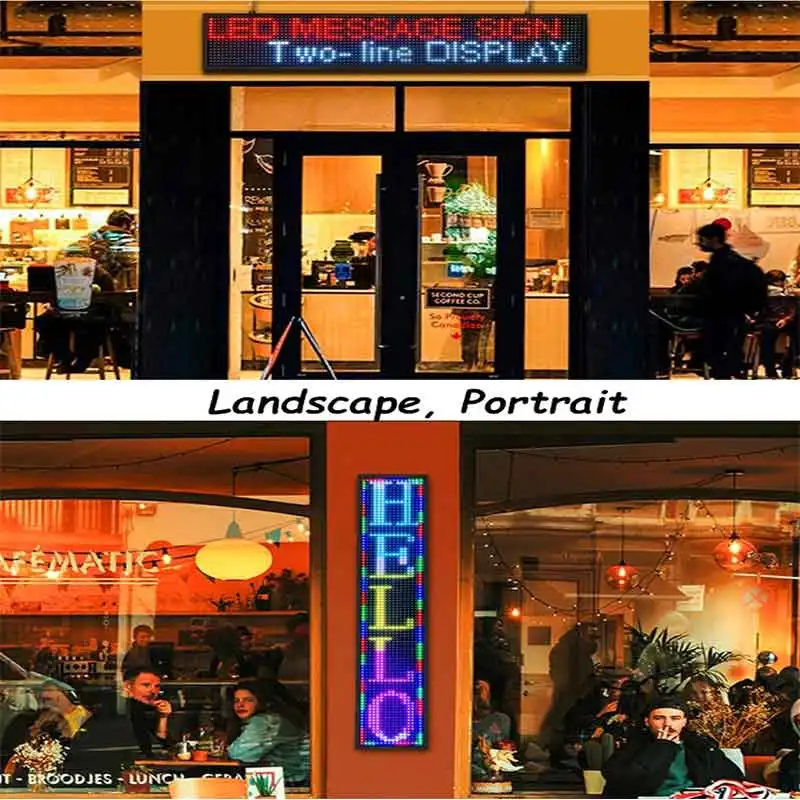 P10 LED Billboard Display FULL Color Advertising Lights Programmable Storefront Business Matrix Modulos panel digital sign