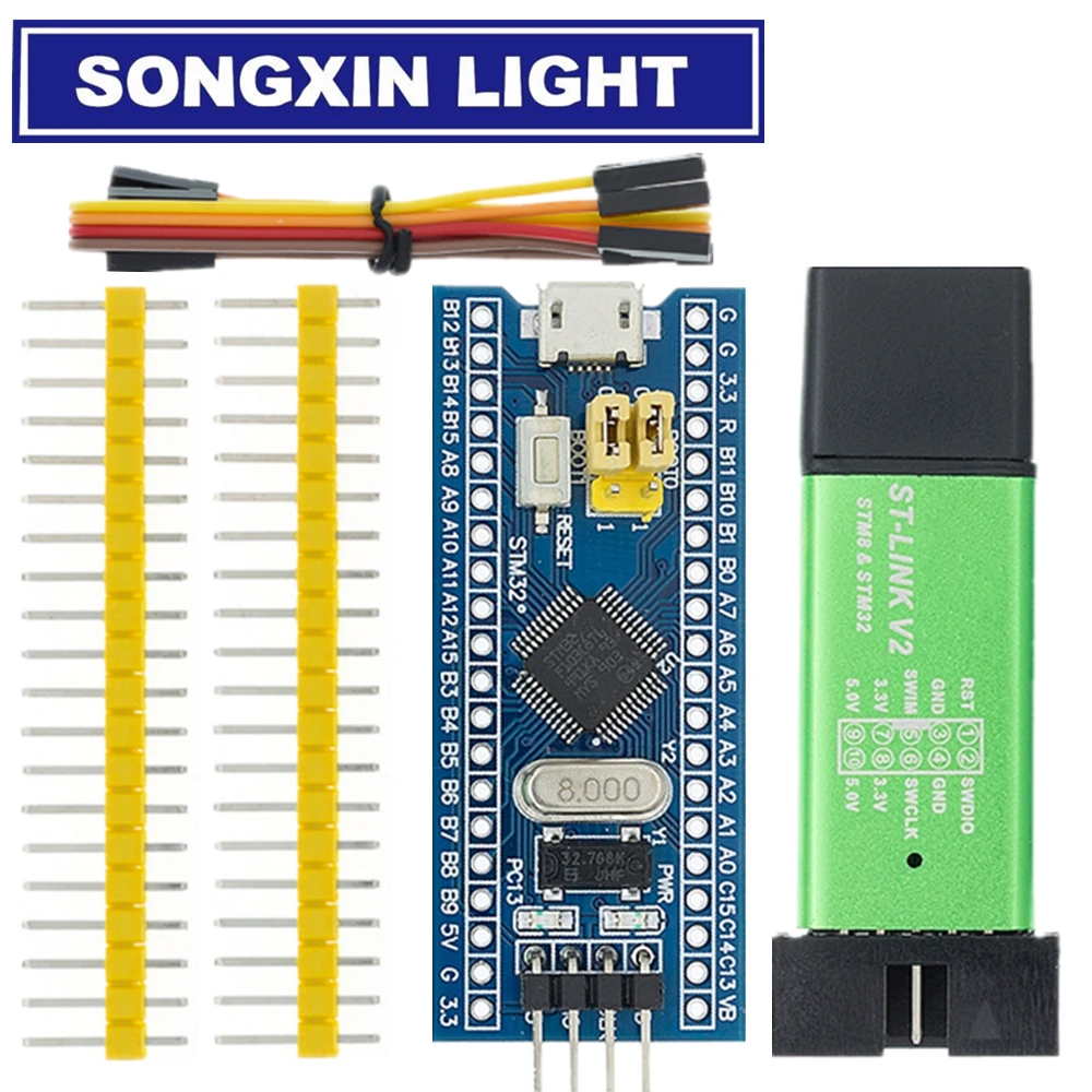 ST LINK STM32F103C8T6 ST-Link V2 Mini STM8 STM32 Symulator pobierania programatora Programowanie z kablem DuPont z osłoną