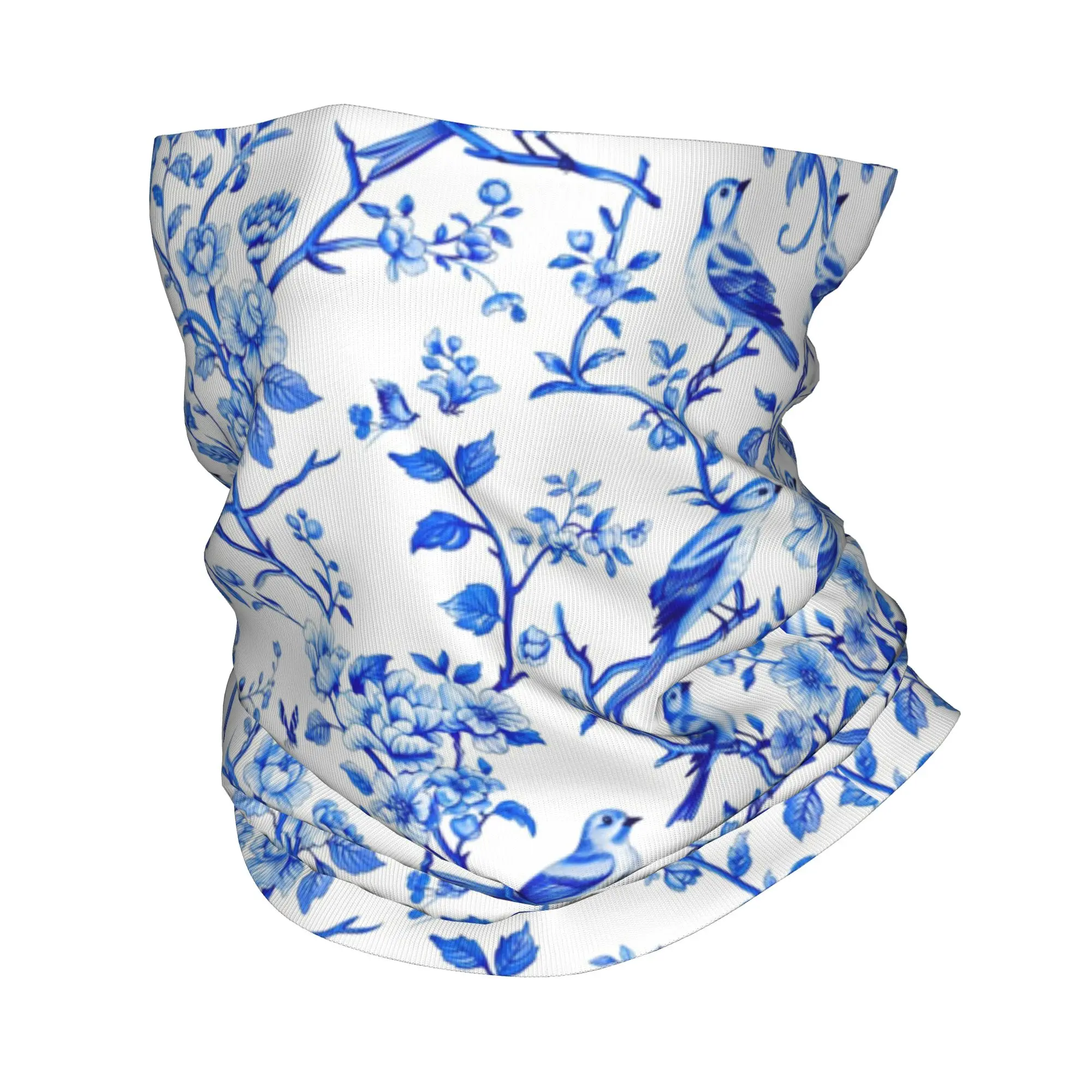 

Сине-белая фарфоровая бандана с китайским узором, маска-шарф с принтом, теплая балаклава для езды на велосипеде, для мужчин и женщин, для взрослых