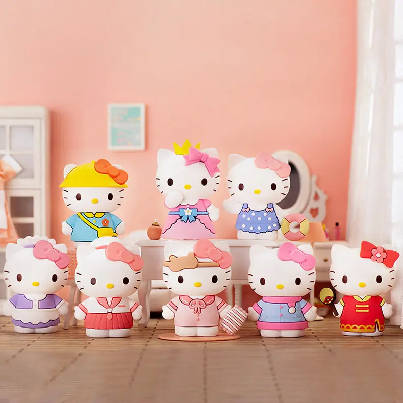 

Коллекционные куклы Sanrio Hello Kitty: Дневник для переодевания, серия Blind Box, фигурки Kawaii Kt Cat, подарок для девочек, украшение на праздник